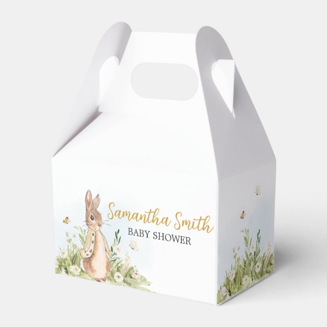 Peter Rabbit Baby Shower Favor Boxes (Front Side)