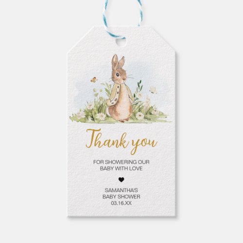 Peter Rabbit Baby Shower Favor Tags