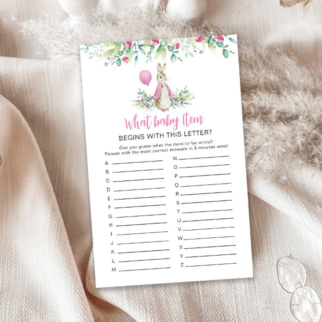 Peter Rabbit Baby Shower Game (Creator Uploaded)