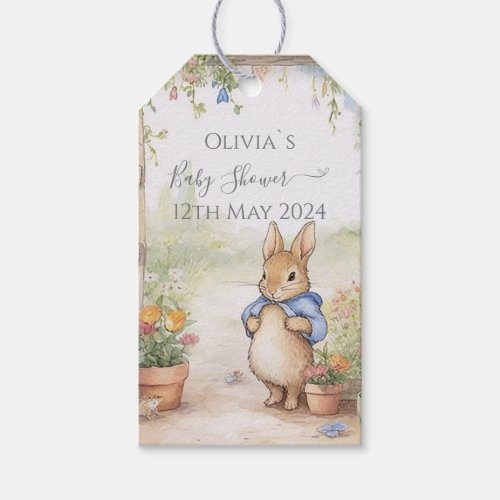 Peter Rabbit Baby Shower Gift Tags