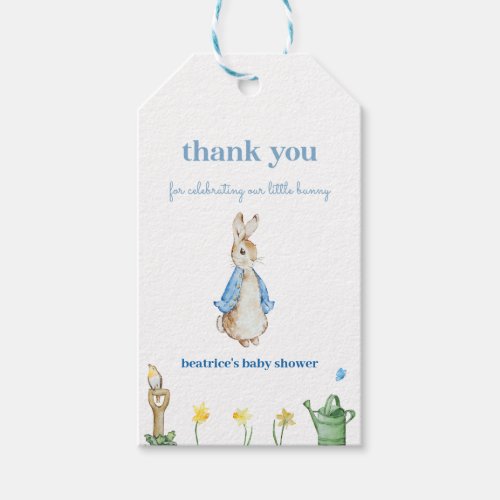 Peter Rabbit Baby Shower Gift Tags Favor 