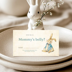 Peter Rabbit Baby Shower How Big Is Mommy's Belly Enclosure Card