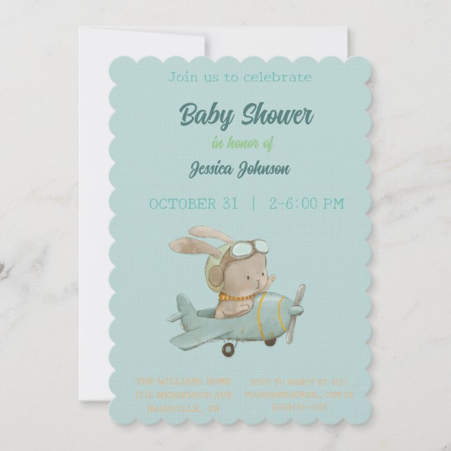 Peter Rabbit Baby Shower Invitation (Front)