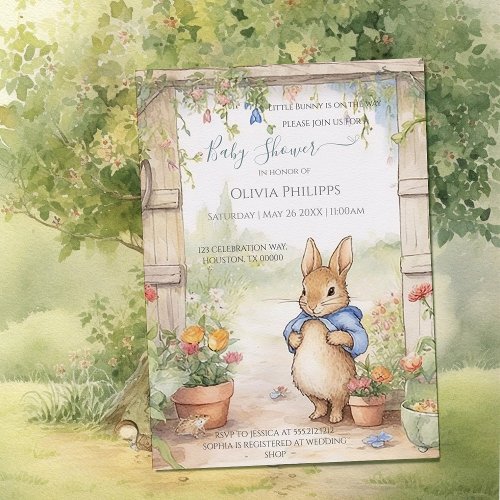 Peter Rabbit Baby Shower Invitation