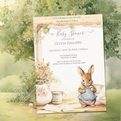 Peter Rabbit Baby Shower Invitation