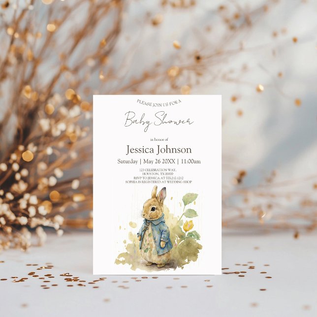 Peter Rabbit Baby Shower Invitation (Creator Uploaded)