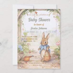 Peter Rabbit Baby Shower Invitation