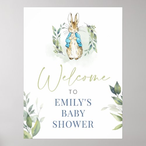 Peter Rabbit Baby Shower Invitation Poster
