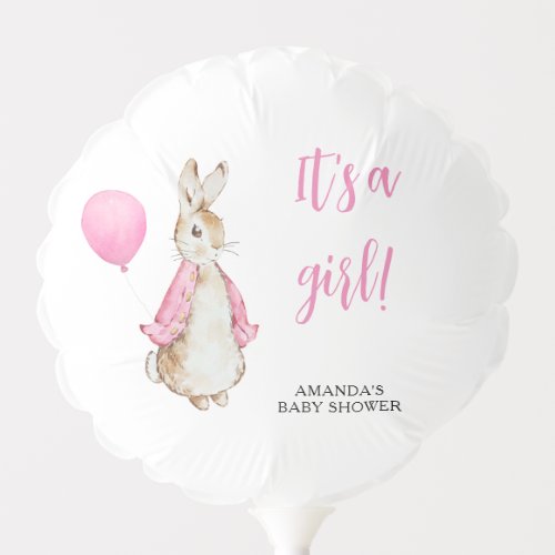 Peter Rabbit Baby Shower Its a girl Balloon