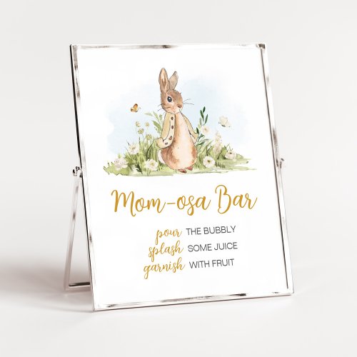 Peter Rabbit Baby Shower Mom Osa Bar Poster