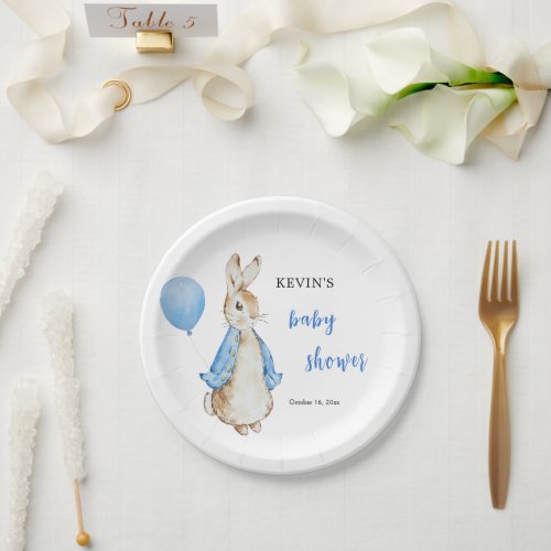 Peter Rabbit Baby Shower Paper Plates