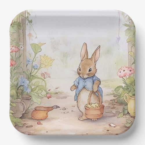 Peter Rabbit Baby Shower Paper Plates