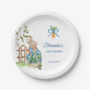 Peter Rabbit Baby Shower Paper Plates