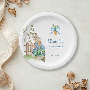 Peter Rabbit Baby Shower Paper Plates