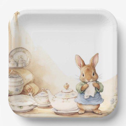 Peter Rabbit Baby Shower Paper Plates