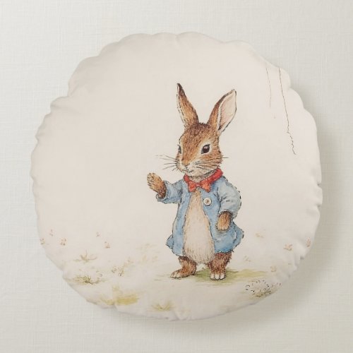 Peter Rabbit Baby Shower Round Pillow