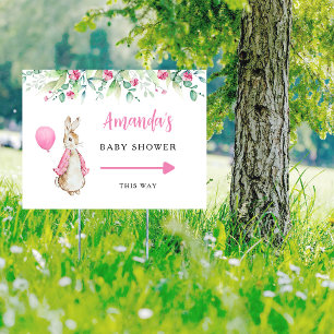 Peter Rabbit Baby Shower Sign