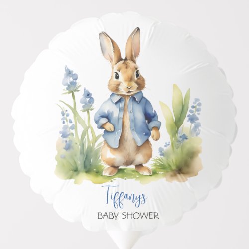 Peter rabbit baby shower tableware template balloon