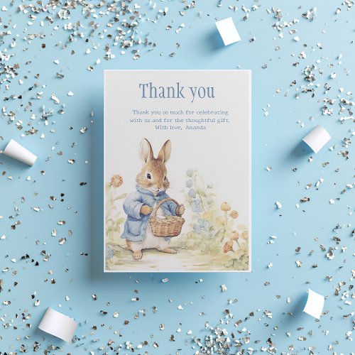 Peter Rabbit Baby Shower Thank You Card