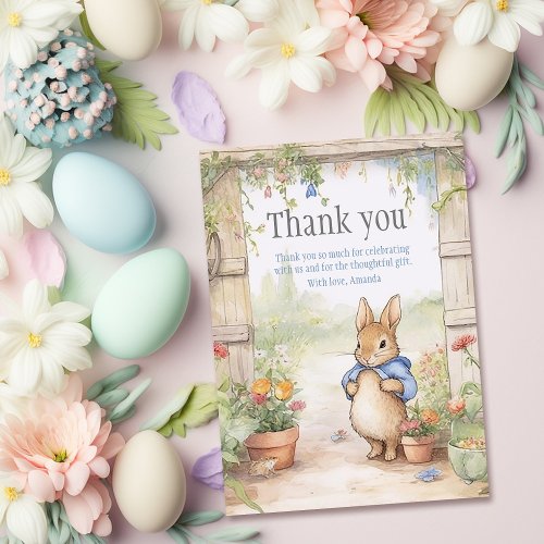 Peter Rabbit Baby Shower Thank You Card