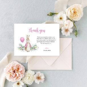 Peter Rabbit Baby Shower Thank You Card