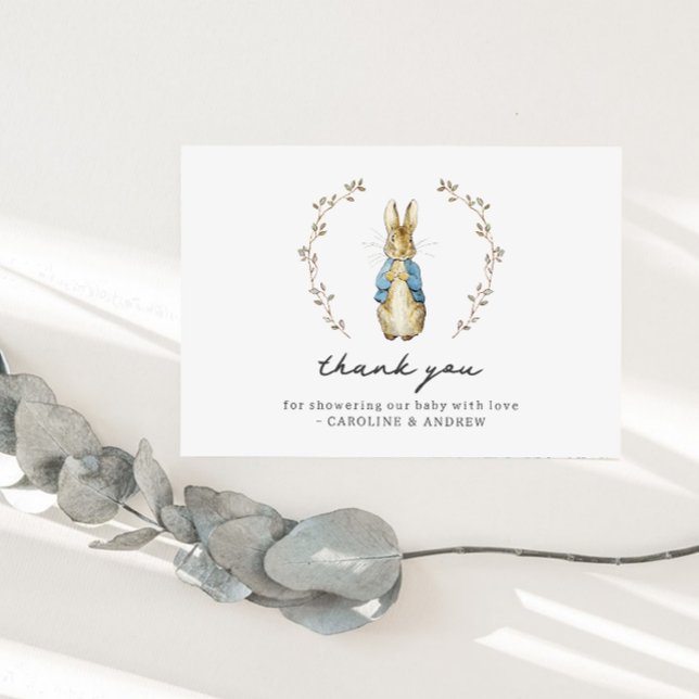 Peter Rabbit Baby Shower Thank You Card (Creator Uploaded)