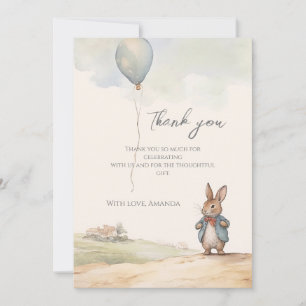 Peter Rabbit Baby Shower Thank You Card