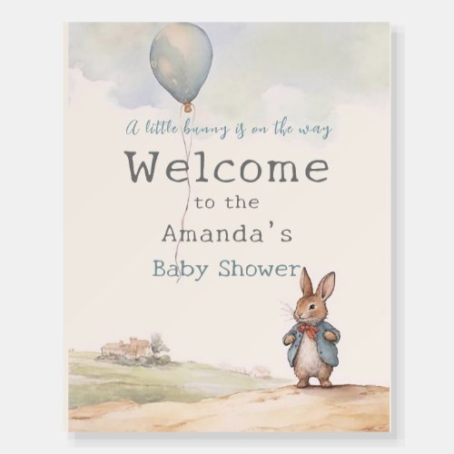 Peter Rabbit Baby Shower Welcome Foam Board