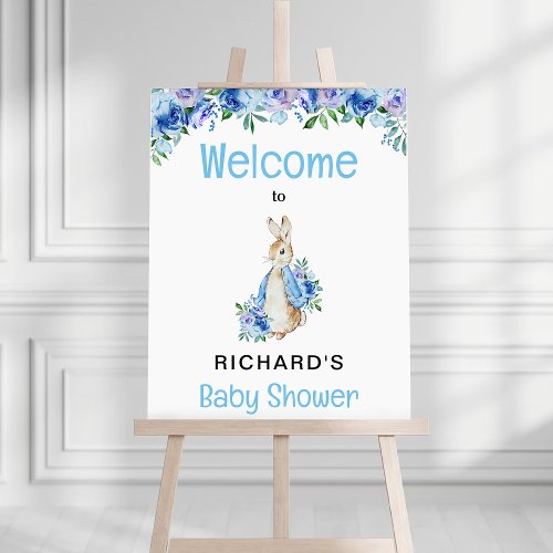 Peter Rabbit Baby Shower Welcome Poster