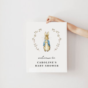 Peter Rabbit Baby Shower Welcome Poster