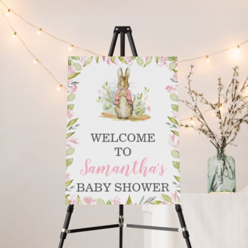 Peter Rabbit Baby Shower Welcome Sign