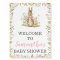 Peter Rabbit Baby Shower Welcome Sign