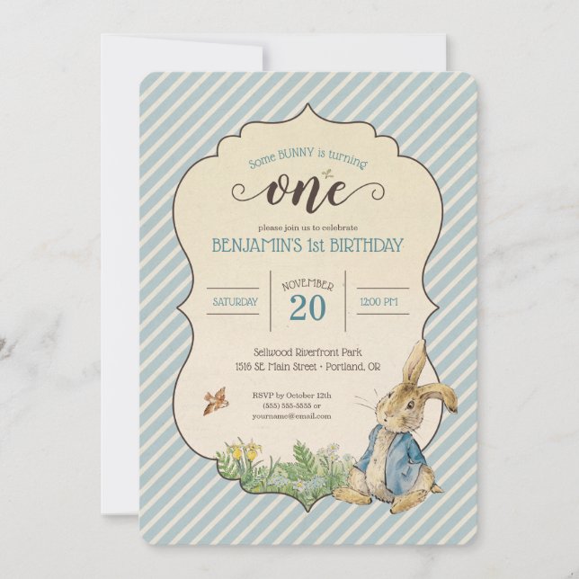 Peter Rabbit | Baby's First Birthday Invitation (Front)