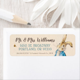 Peter Rabbit Baby's First Birthday Label