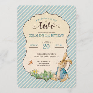 Peter Rabbit Baby's Second Birthday Invitation