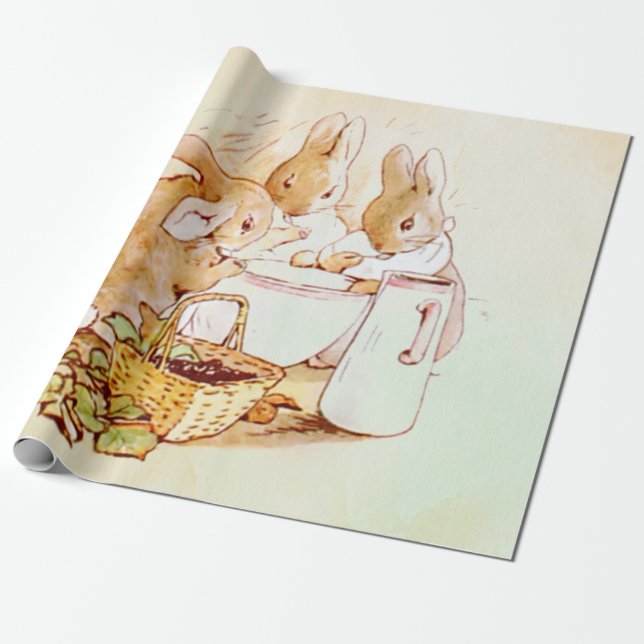 Peter Rabbit Beatrix Potter  Wrapping Paper (Unrolled)