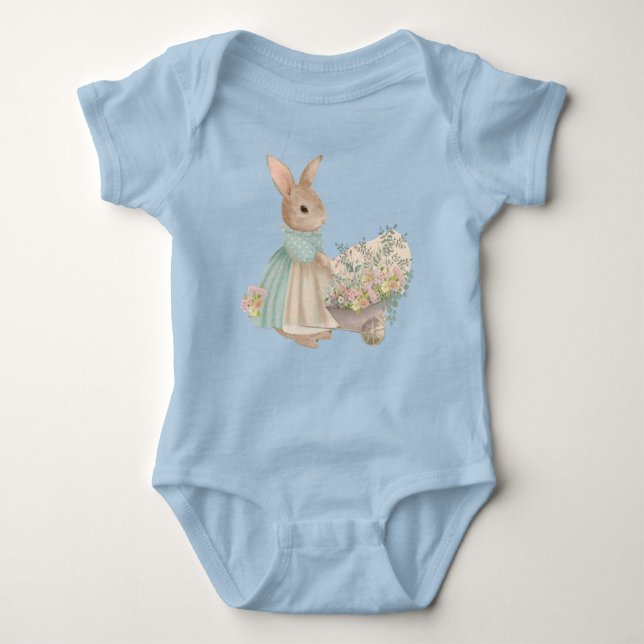 peter rabbit birthday baby bodysuit (Front)