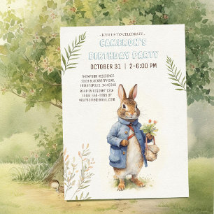 Peter Rabbit Birthday Invitation