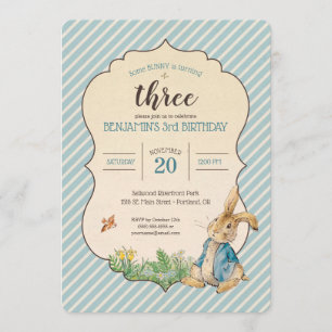 Peter Rabbit Birthday Invitation