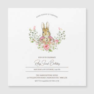 Peter Rabbit Birthday Magnetic Invitation