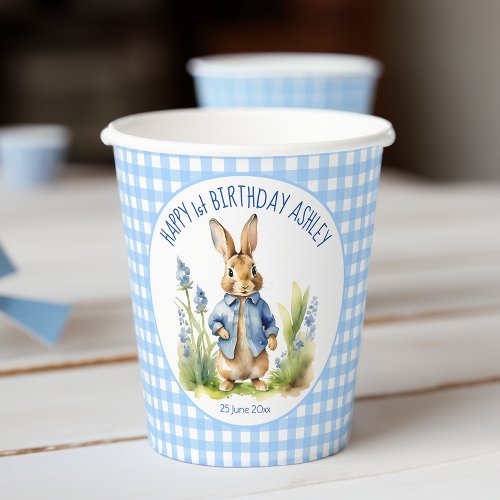 Peter rabbit birthday party decorations printed paper cups