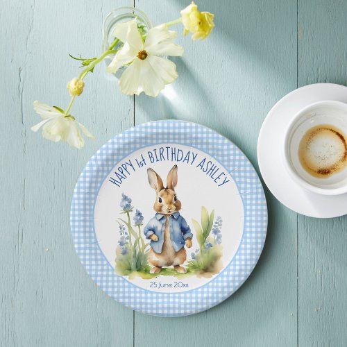 Peter rabbit birthday party decorations printed paper plates