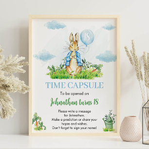 Peter Rabbit Birthday Time Capsule Sign