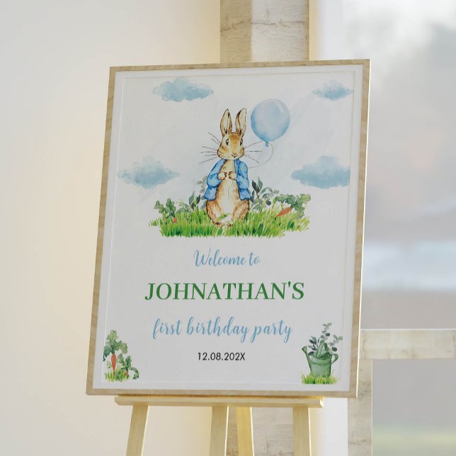 Peter Rabbit Birthday Welcome Sign  (Creator Uploaded)