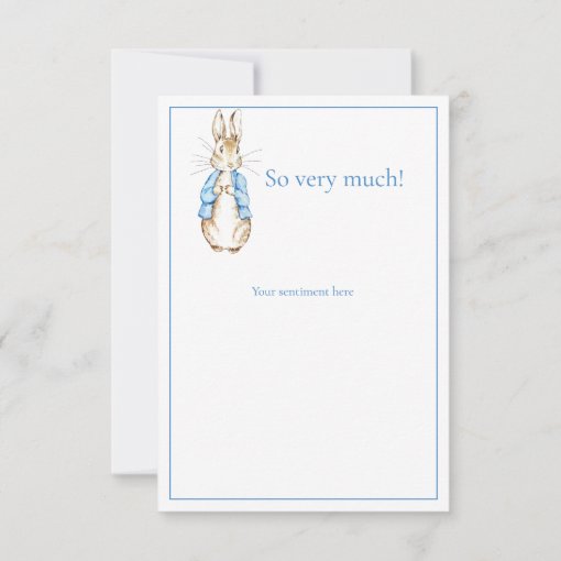 Peter Rabbit Blue Baby Shower Thank You | Zazzle