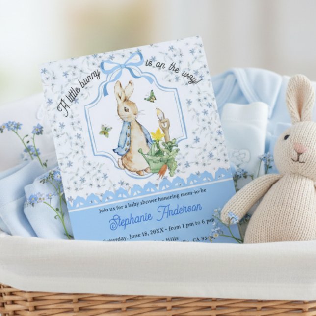 Peter Rabbit Blue Wildflowers Books for Baby and Invitation (Creator Uploaded)