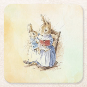 Peter Rabbit (book) Square Paper Coaster