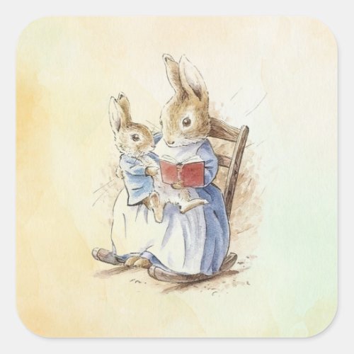 Peter Rabbit book  Square Sticker