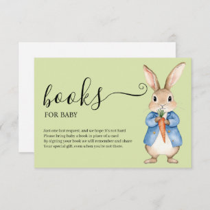 Peter Rabbit Boy Baby Shower Books For Baby Enclosure Card
