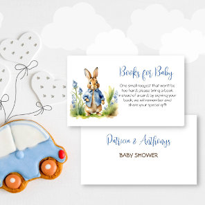 Peter rabbit boy baby shower books request enclosure card